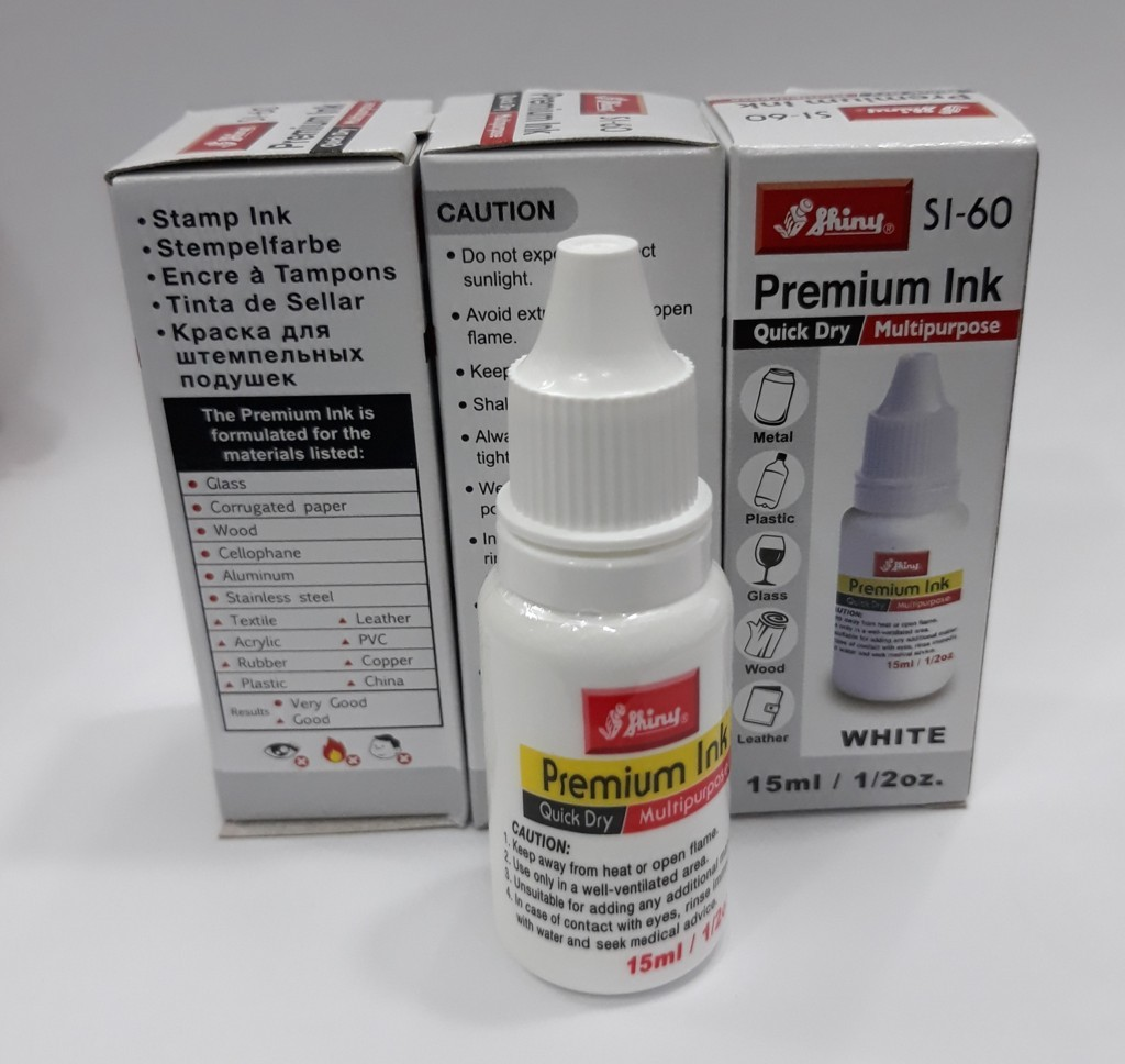 Mực dấu màu trắng Shiny Si-60 (15ml)