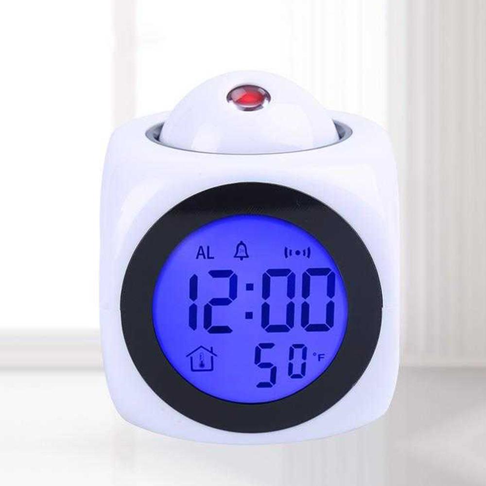 Electronic Alarm Clock Multi-function Digital Projection Alarm Clock LED Temperature Display for Home Bedroom Decoration