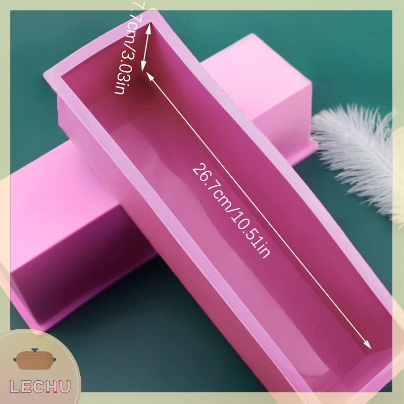 🥪 LECHU🍟 Heishada 1200g Silicone Soap Mould Rectangular Toast Loaf Mold Handmade Form Soap Tool