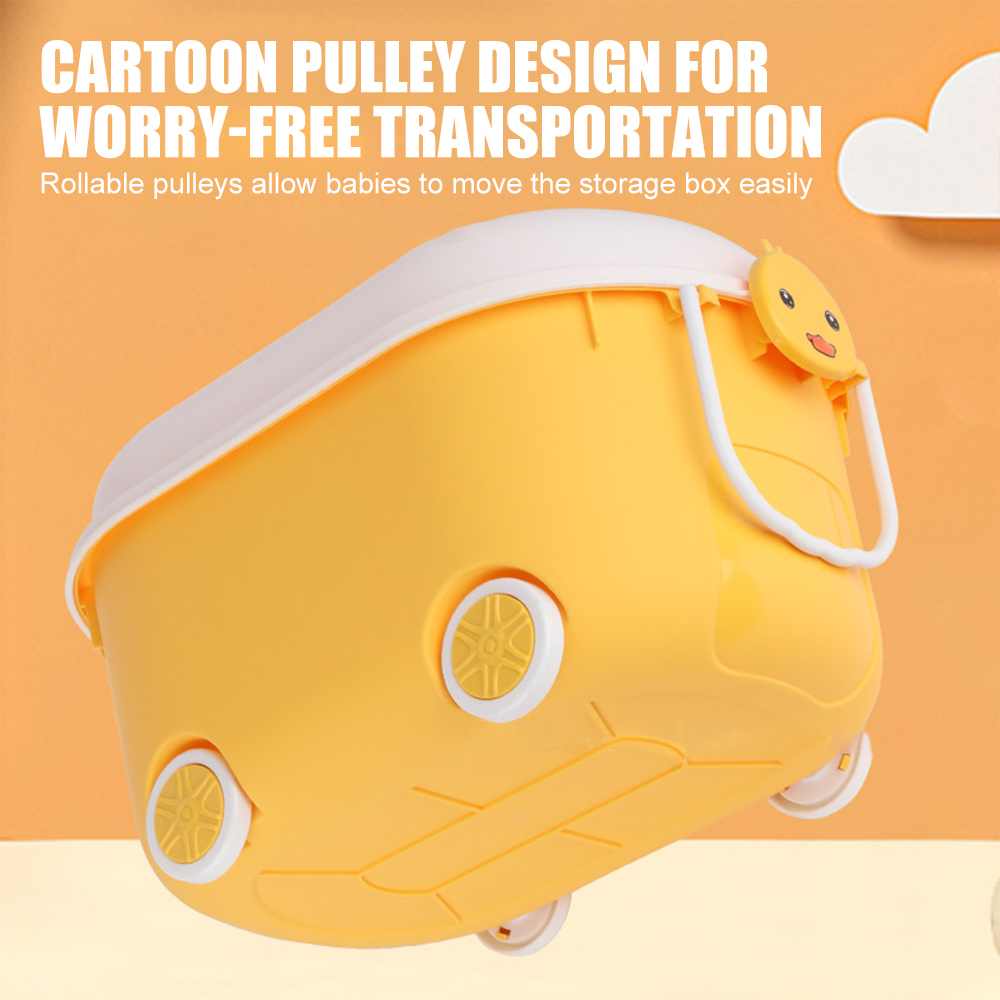 Đa chức năng Stackable lưu trữ đồ chơi hộp bánh xe container tổ chức gia dụng hoạt hình đồ ăn nhẹ túi đựng đồ lặt vặt đựng quần áo hộp đựng có nắp