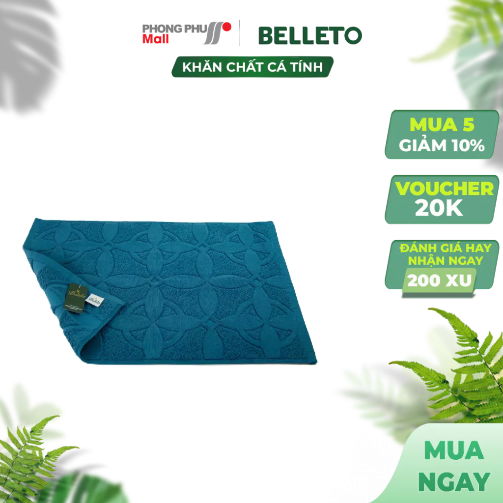 Thảm Chùi Chân Belleto M824, 40x60cm Cao Cấp Siêu Thấm Hút Dễ Giặt Nhanh Khô Siêu Mềm Mại, Chống Trơn Trượt Dành Cho Người Lớn Phù Hợp Phòng Tắm, Trang Trí Nhà Cửa