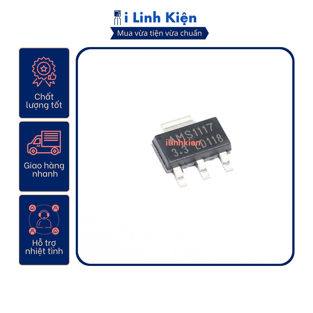 AMS1117-3.3V IC ổn áp 3.3V 1A SOT-223