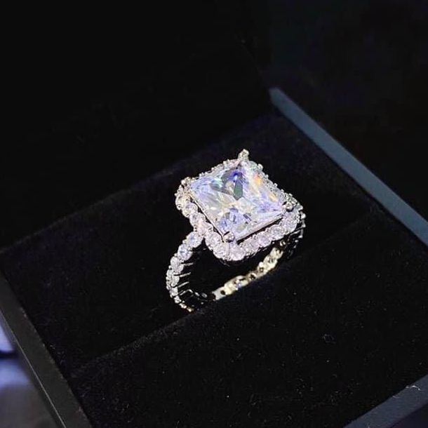 [HCM]Nhẫn mạ bạch kim nữ nhẫn nữ đẹp mạ bạc cao cấp nhẫn đá pha lê cao sáng lấp lánh xinh đẹp thiết kế sang trọng thời trang nữ tính Trang Sức Miga N081 - dùng đi tiệc cực kì sang chảnh