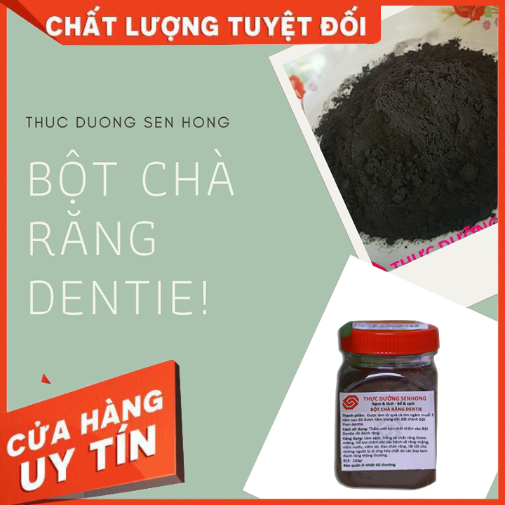Bột dentie chà răng 100gr bột than hoạt tính thực dưỡng