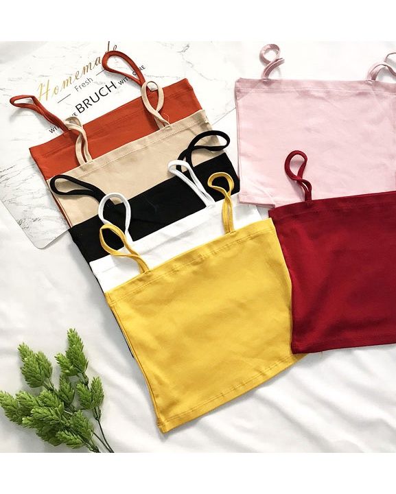 Áo 2 dây croptop, áo hai dây sợi bún