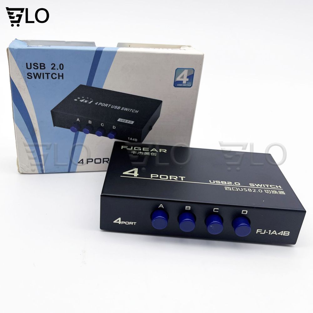 Bộ Box Chia Máy In 1 Ra 4 Có Nút Bấm 1A4B