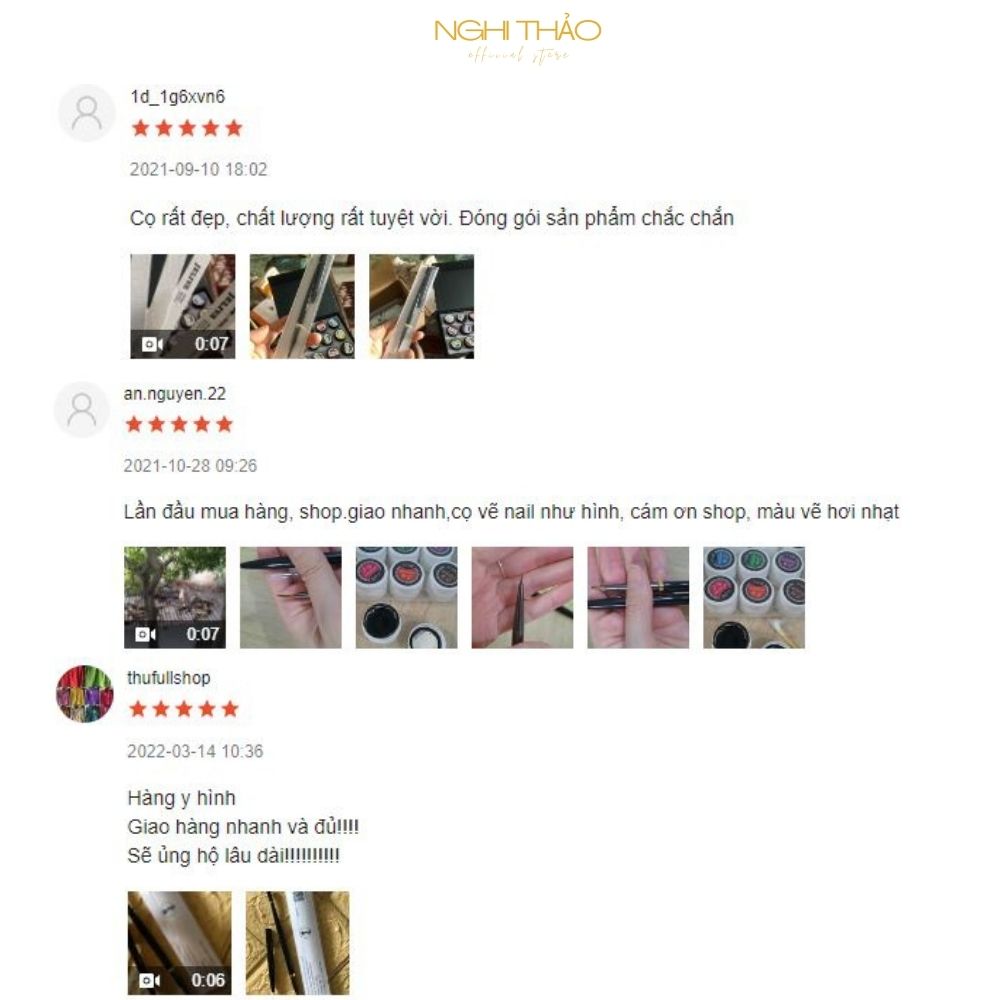 Cọ vẽ hoa cúc nail Jeliva 02