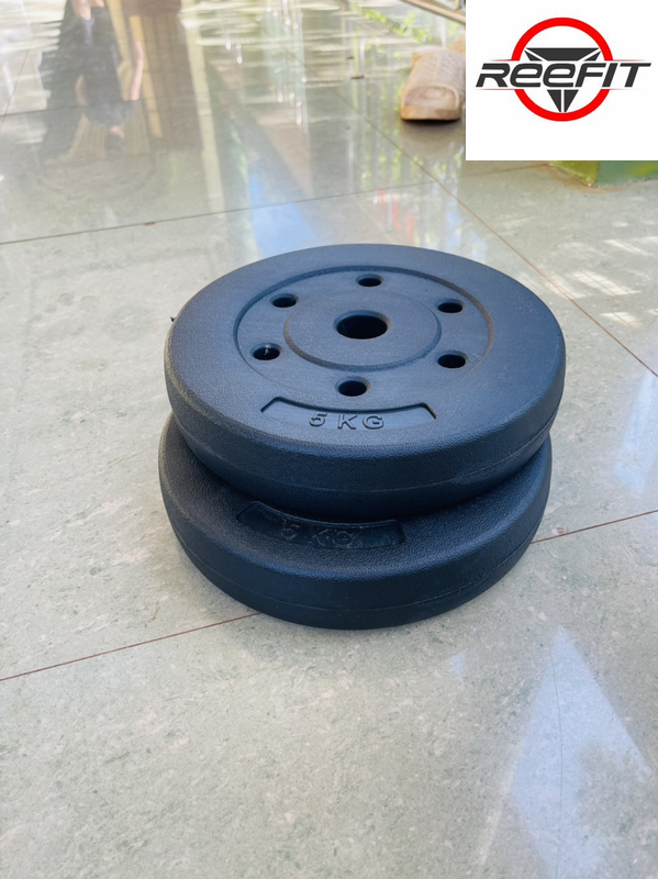 Tạ miếng nhựa đen 3kg Reefit có ruột