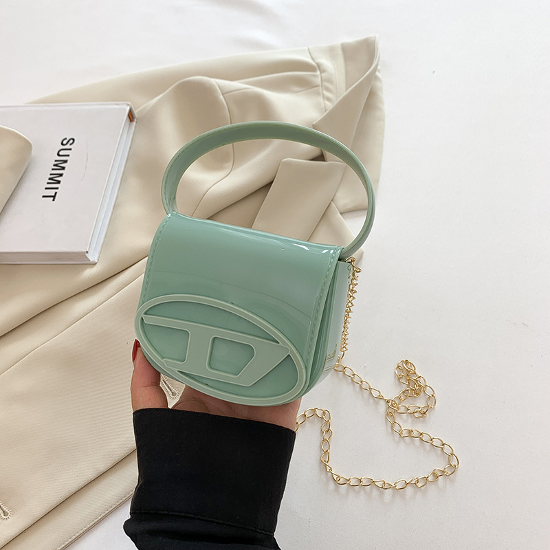 JIVIVIL PVC Solid Color Women Crossbody Bags Shoulder Bags Mini Jelly Bag Handbag Girls Children Beach Bag