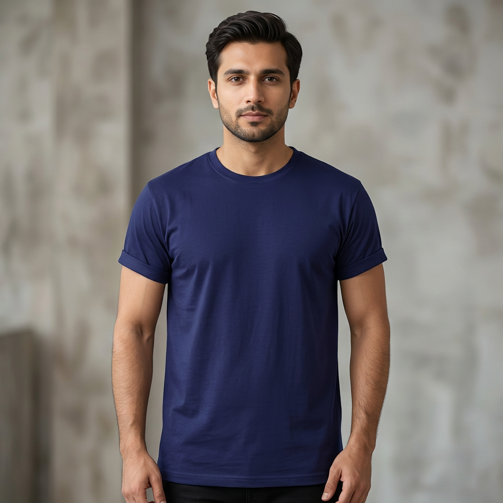 Premium Quality Solid Cotton half Sleeve T Shirt For Men - T Shirt