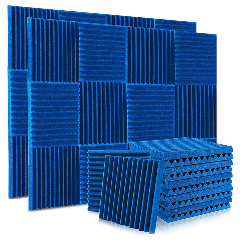24 Pack Acoustic Foam Panels 1X12X12 Inches Soundproof Wall Panels With 24-pack-acoustic-foam-panels-1x12x12-inches-soundproof-wall-panels-with
