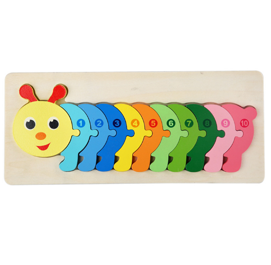 Đồ chơi tranh ghép nối 10 số - ghép tương ứng số 1-10 cho bé 30x12,8 Cm