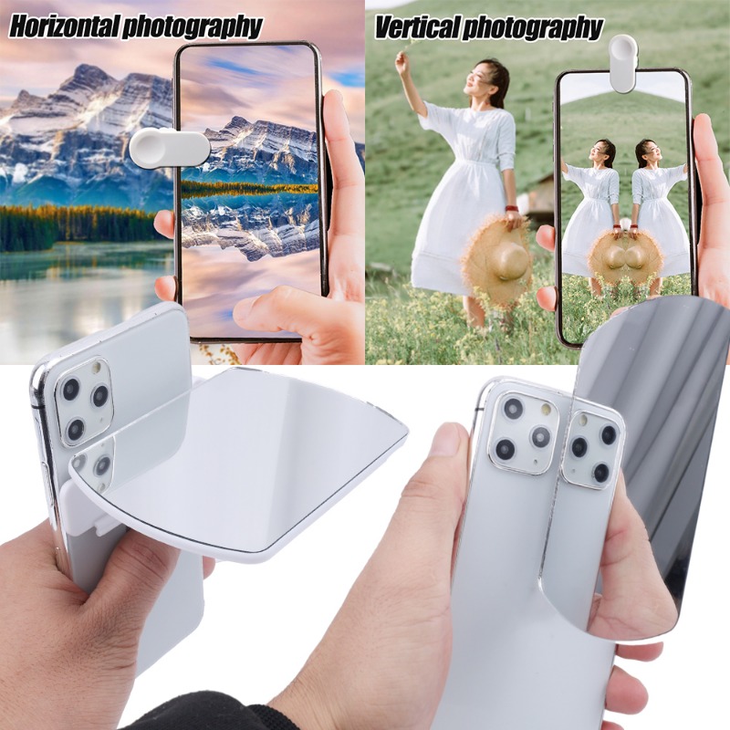 【Prime deal】 Camera Reflection Clip Kit Adjustable Reflector Phone Lens Reflecting Selfie Vlog Artifact.
