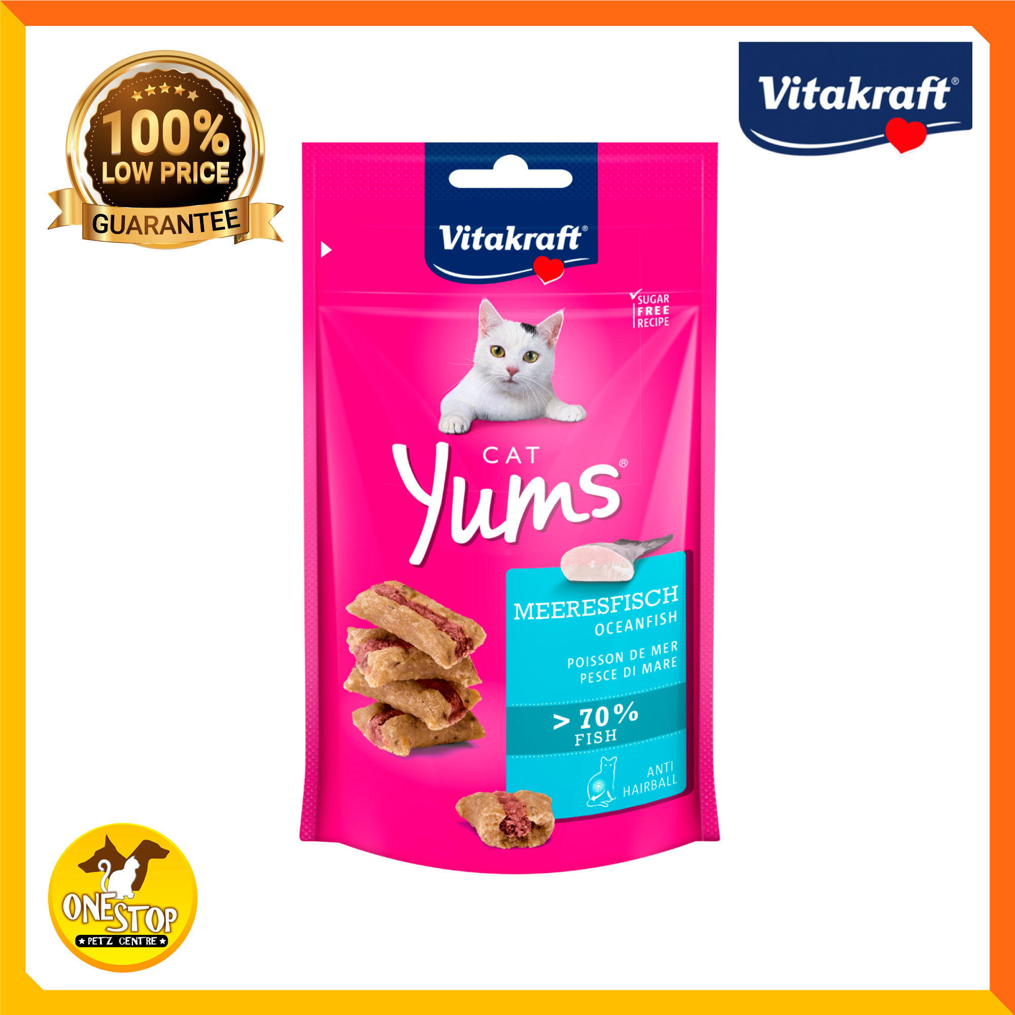 Vitakraft Yums Cat Treats Snacks 40gm Lazada