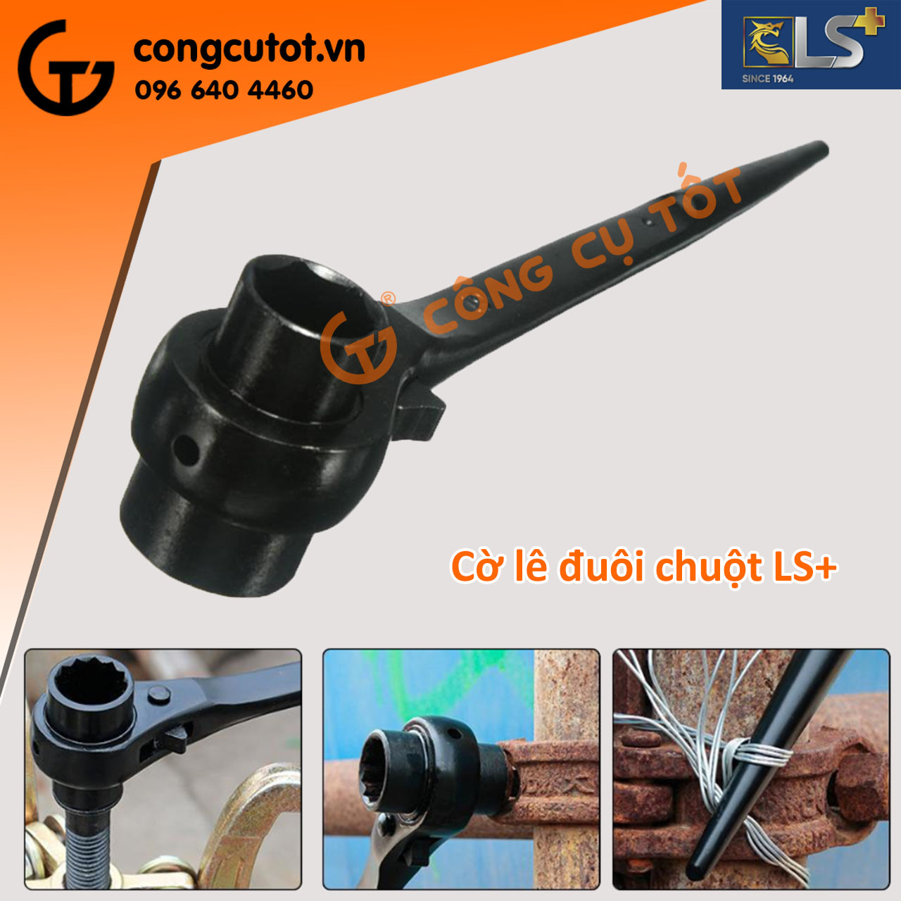 Cờ lê đuôi chuột hiệu LS+ size tùy chọn