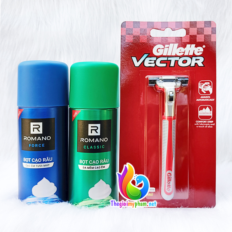 Bọt Cạo Râu Romano 175ml/Dao Cạo Râu Gillette