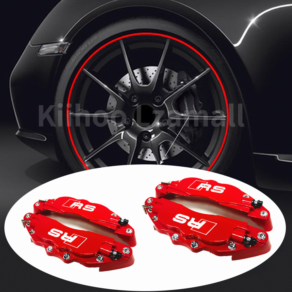 4PCS Audi calipers 3D Alloy Caliper Cover Wheel Trim Brake Cover Metal