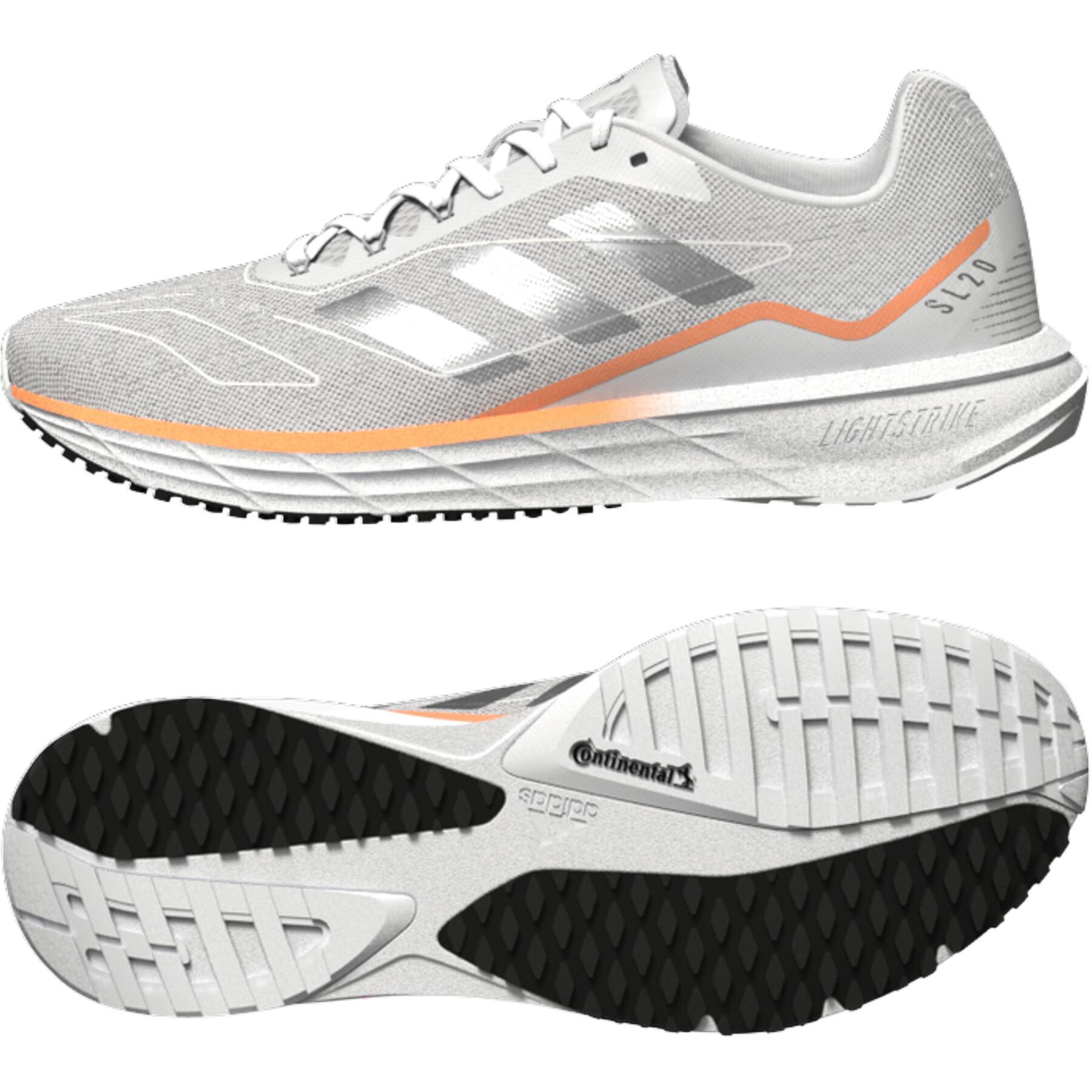 阿迪达斯官网adidas SL20.2 SUMMER.READY M男鞋低帮跑步运动鞋FW9149  白/银/橘44.5(275mm)【报价价格评测怎么样】 -什么值得买