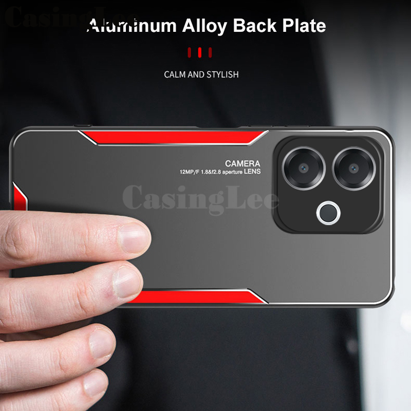 For OPPO A5 Pro 5G Case Aluminum Metal Matte Cover Soft Silicone Frame Camera Protection Cover For For OPPO A5 Pro Back cover Phone Cases.