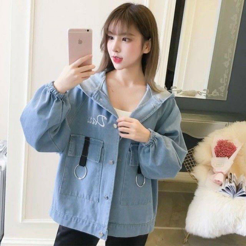 Áo khoác kaki nữ có nón màu sắc tươi sáng năng động - xmt