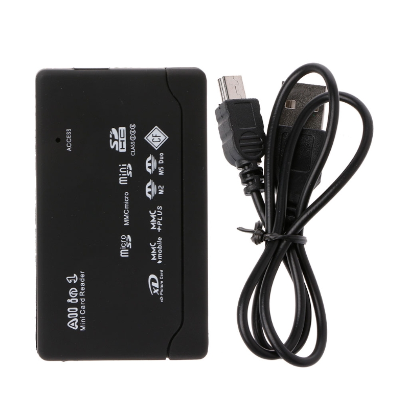 All-in-one memory card reader for usb external mini micro sd sdhc m2 for mmc xd cf