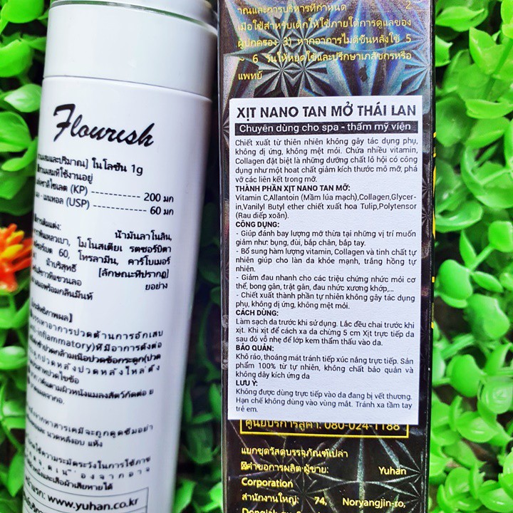 Xịt Nano Tan Mỡ Flourish 120gr – Giải Pháp Tan Mỡ Đột Phá