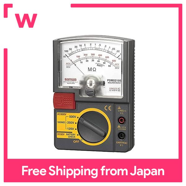 Testeur D'isolation Résistance Analogique SANWA 500V/250V/125V Modèle PDM5219S - Neuf Japon