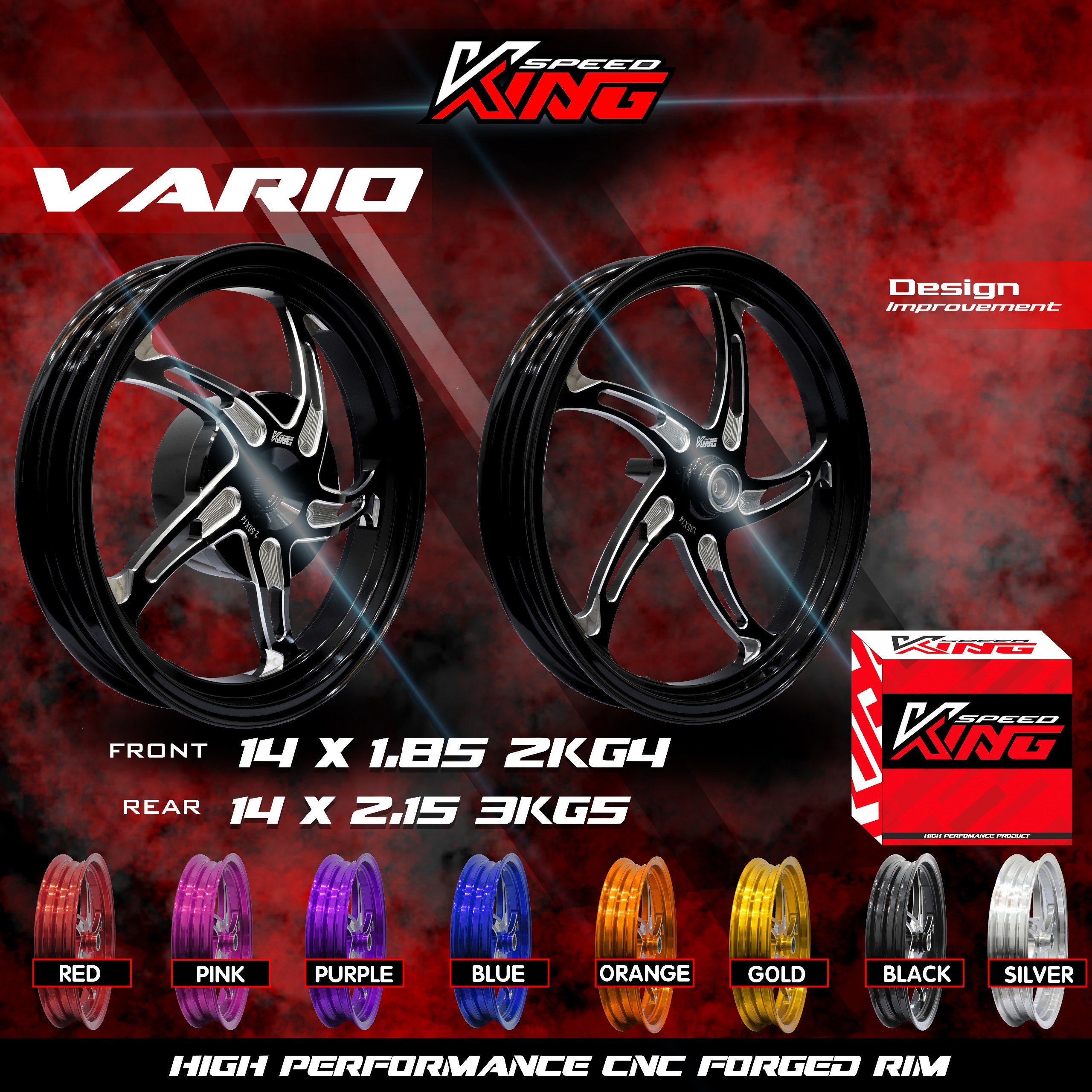 MÂM KINGSPEED VARIO / CLICK 125 / PCX 150 [ CNC NGÔI SAO K2 ]