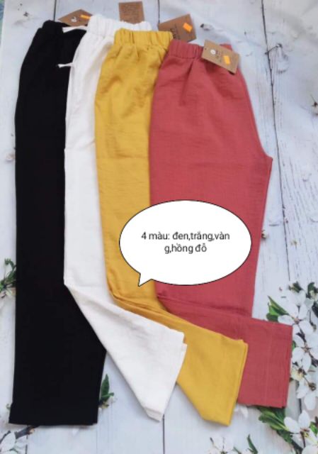 Quần baggy nữ, quần đũi chun nơ