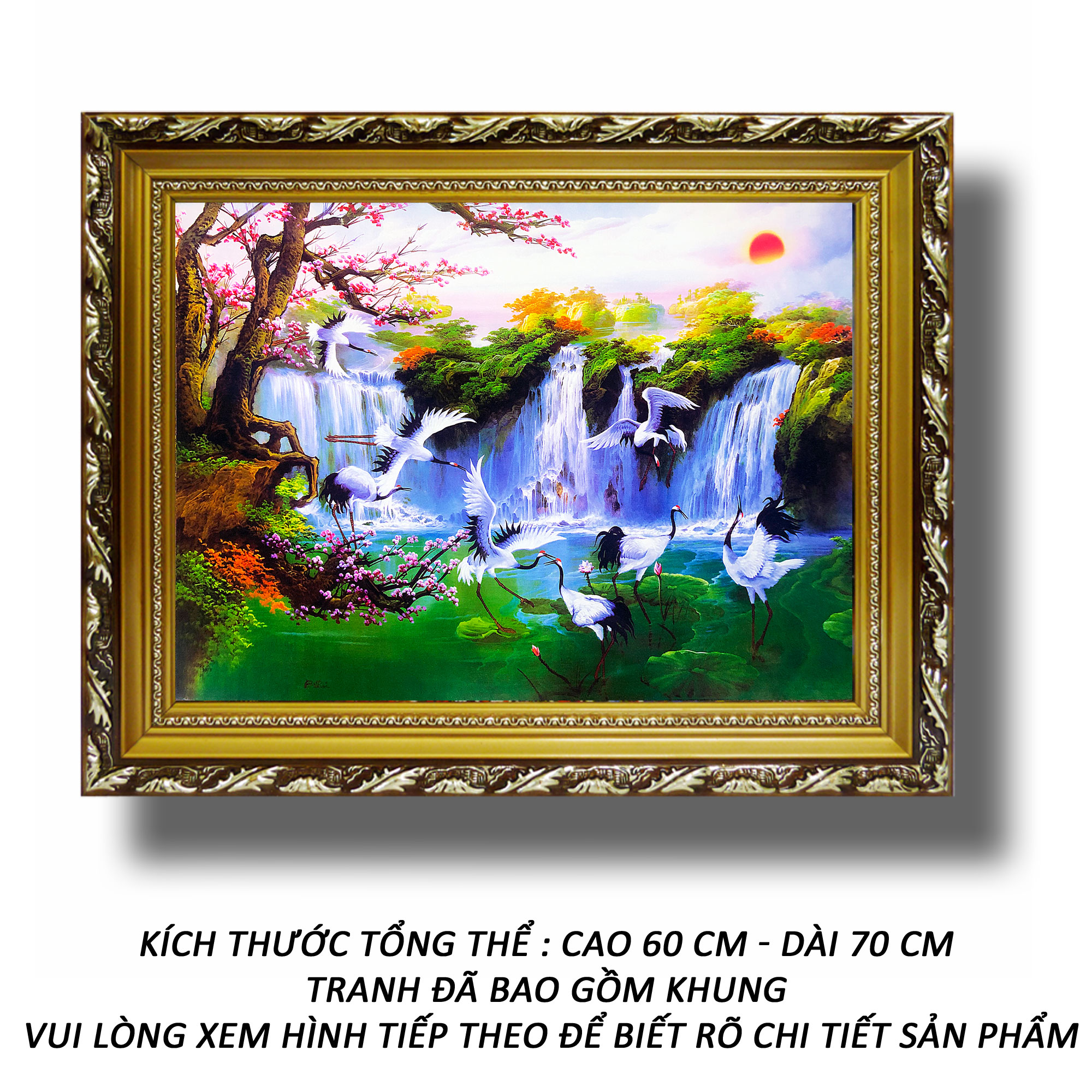 Tranh trang trí - tùng hạc diên niên 79 - tranh minh hiền