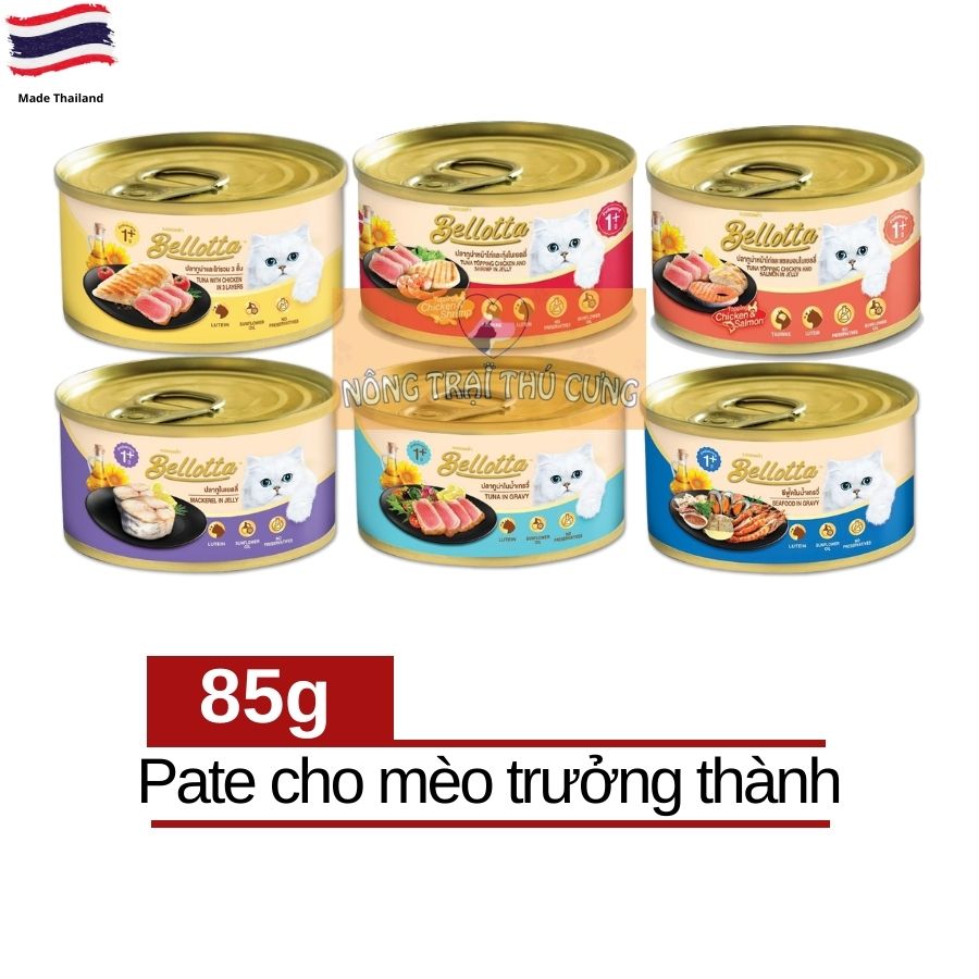 Pate Cho Mèo Bellotta Lon 85g (Thái Lan) - [Nông Trại Thú Cưng]