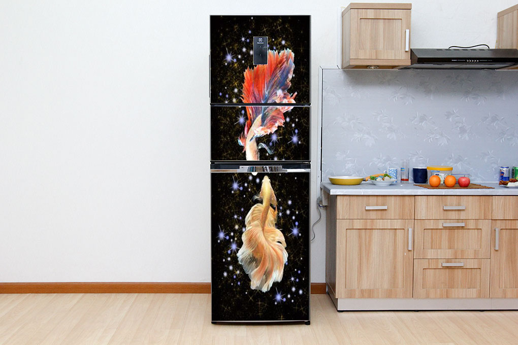 [HCM]Decal dán tủ lạnh Hình cá đẹp 06 - Chất liệu cao cấp