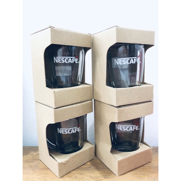 Ly cốc thuỷ tinh cao cấp nescafe có quai cầm