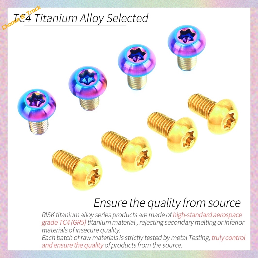 【support】 Mountain Road Bike TC4 Titanium Disc Brake Rotor Fixing Bolts Screws.