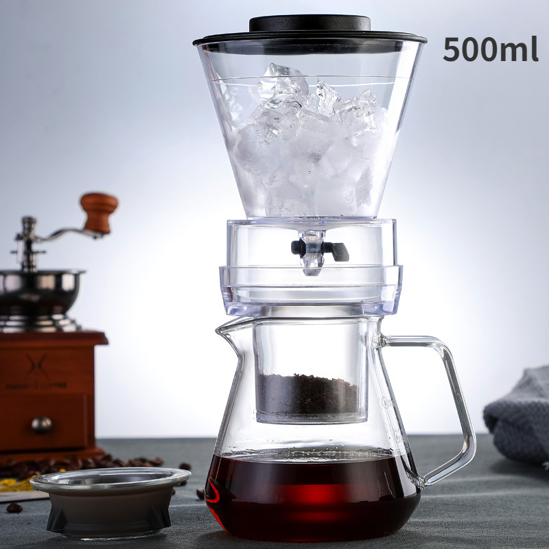 Nước đá nhỏ giọt cà phê nồi 500ml lạnh Brew làm cà phê Maker tay pha cà phê Nồi công cụ, Ice Mỹ, Ice Mocha cà phê công cụ