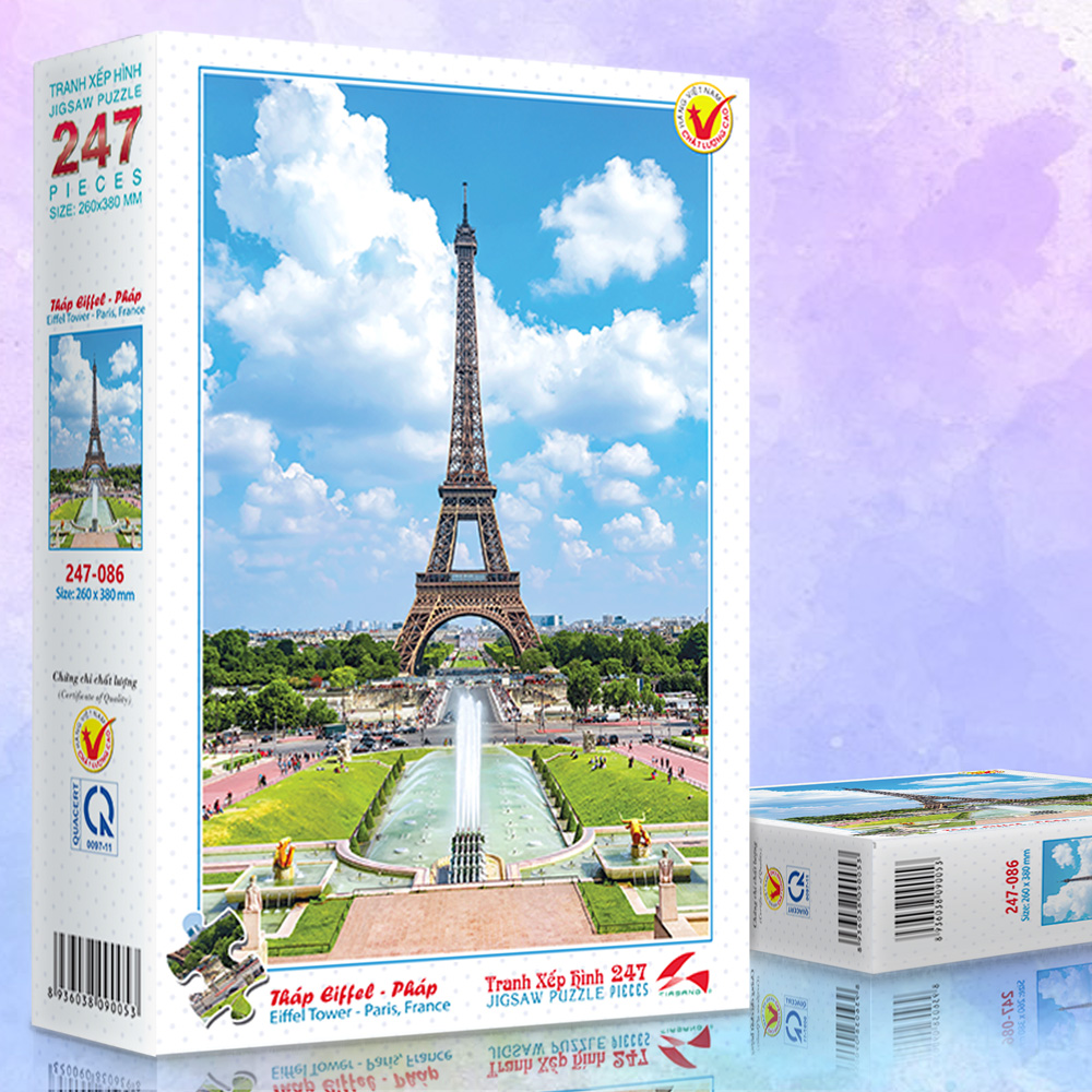 Tranh xếp hình 247 mảnh tia sáng - tháp eiffel -msp 247-086