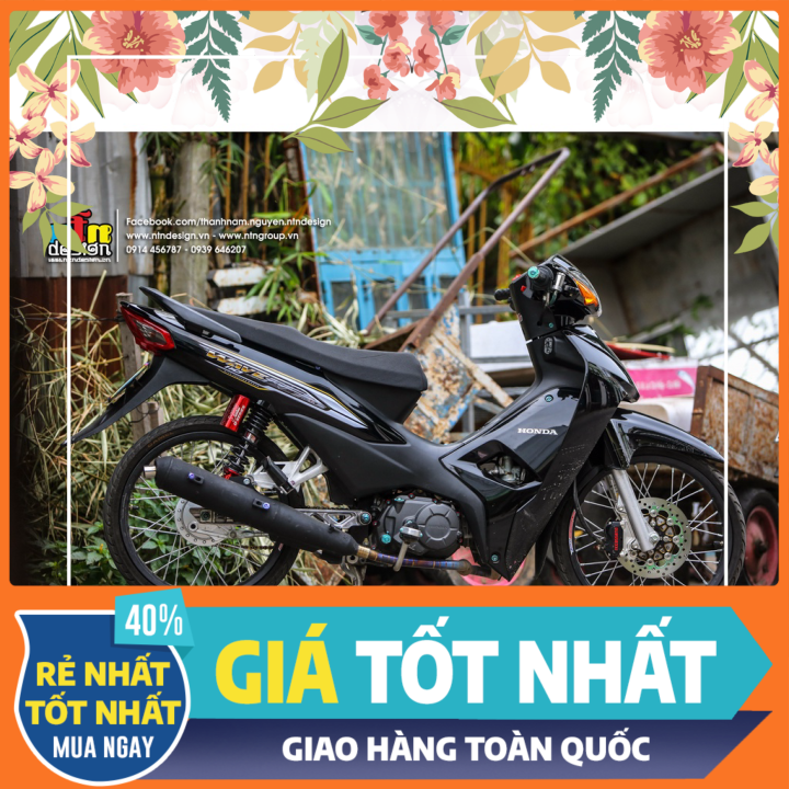 Tem rời Wave Alpha 110 đen mẫu mới đơn giản