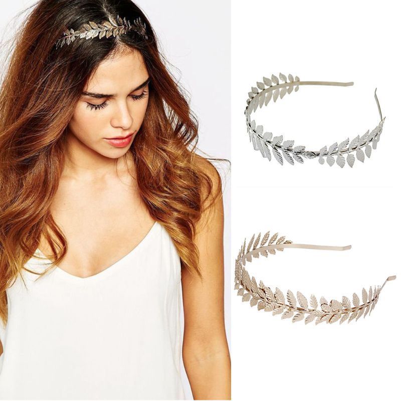 European%20Greek%20Goddess%20Headband%20Metallic%20Gold%20Silver%20Leaves%20Hair%20Band%20Wedding%20Bridal%20Shimmer%20Hair%20Accessories%20-%20Image%203