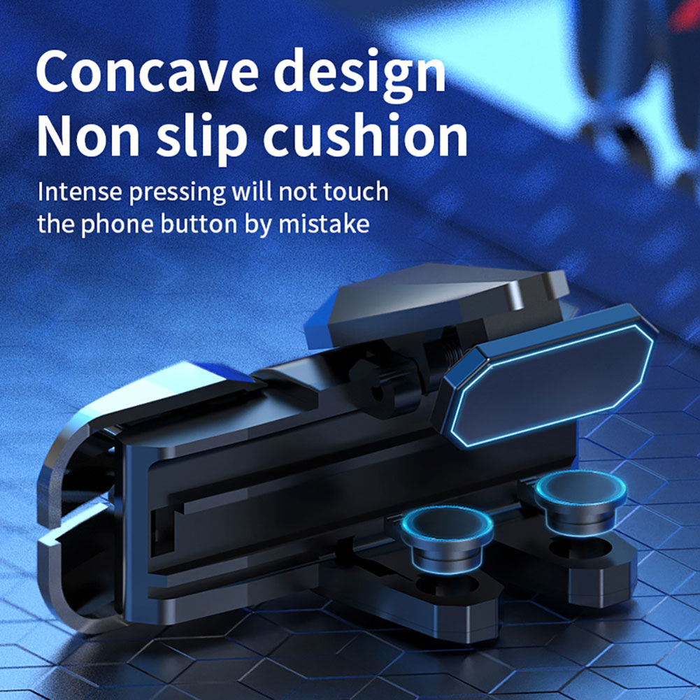 2pcs Mechanical 6 Finger Game Controller Key Button Sensitive Gamepad Key Button for Pubg Mobile
