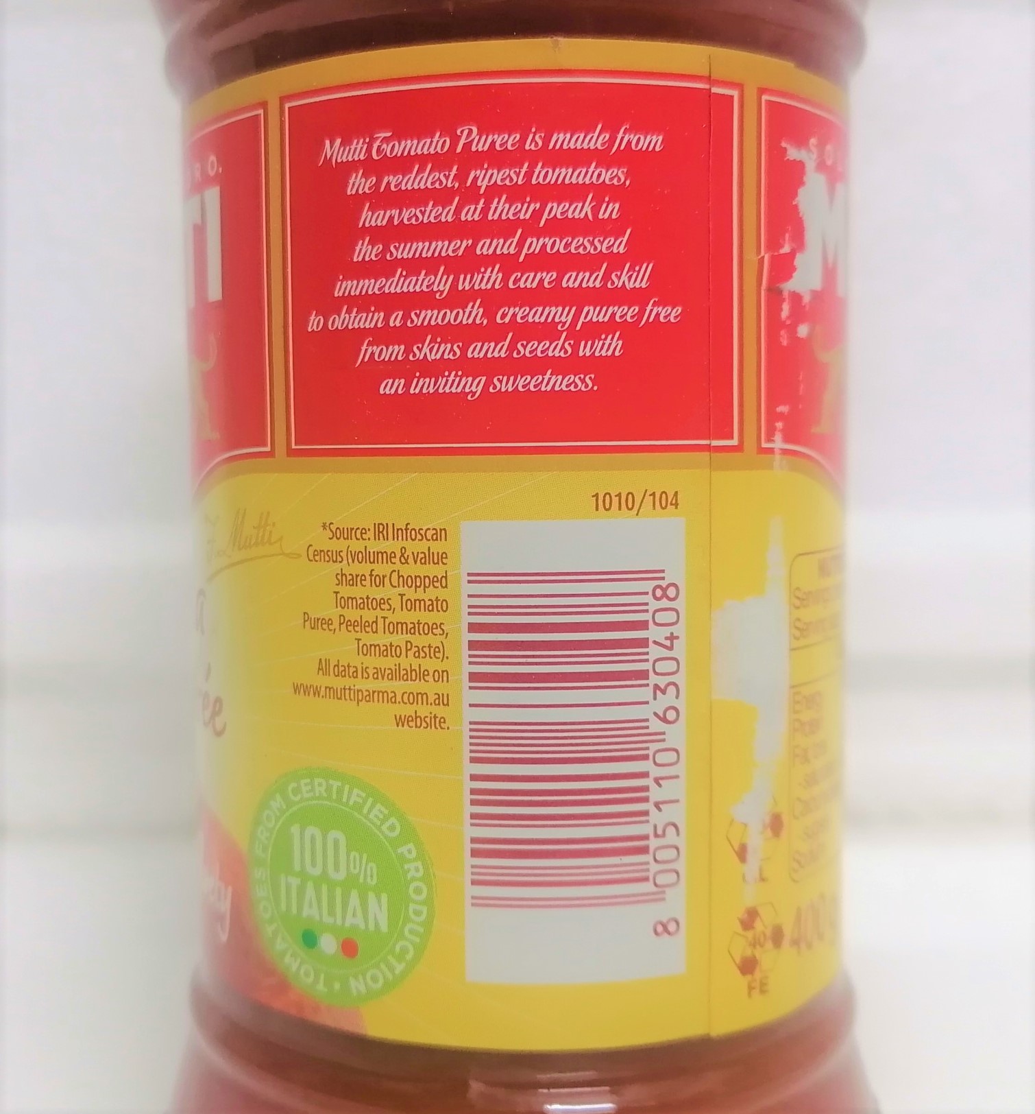 [Chai TT 400g] XỐT CÀ CHUA ĐẬM ĐẶC [Italia] MUTTI Passata Tomatoes Puree