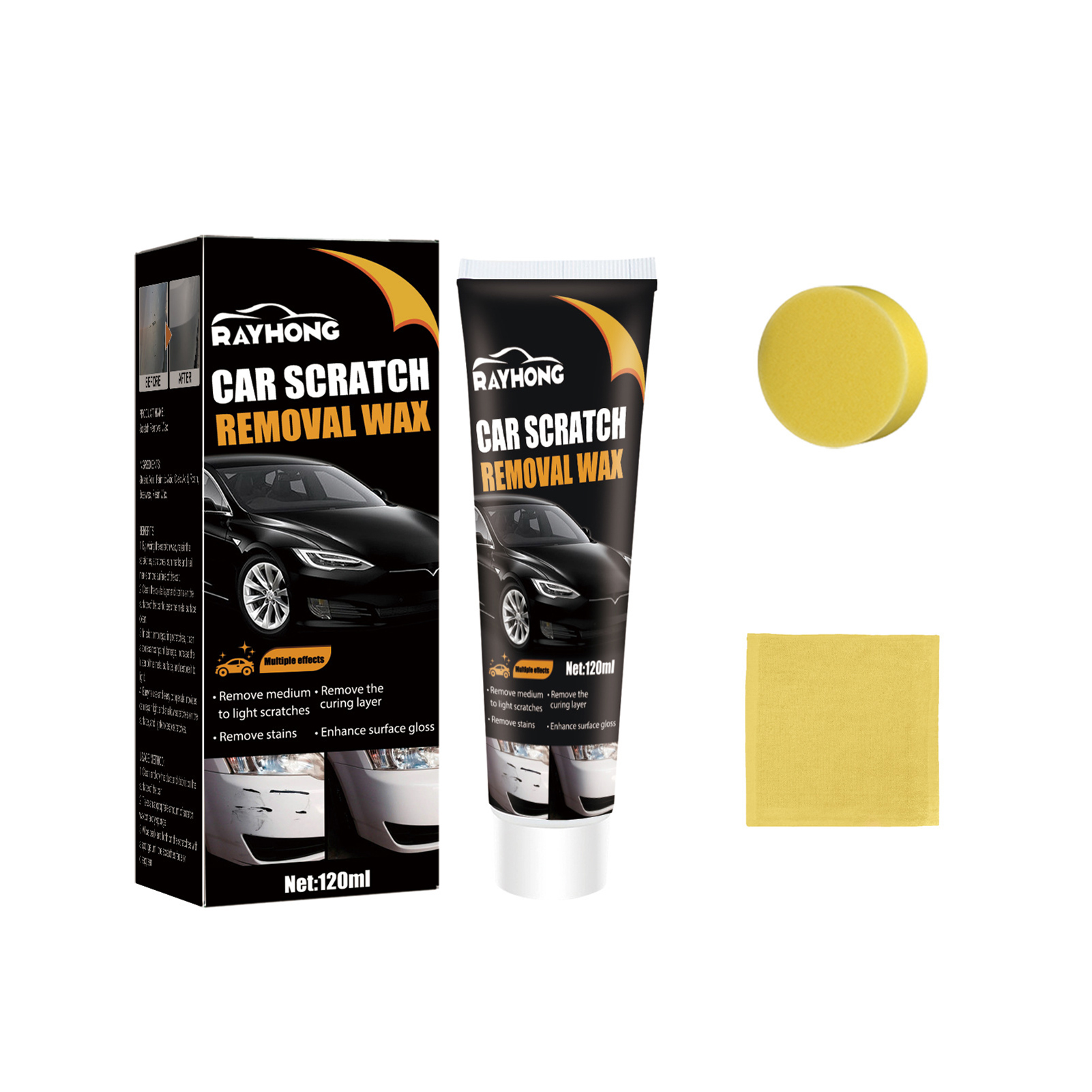Maoliaoshi Car Scratch Wax Car Scratch Remover Professional Car Scratch Repair Kit with Eco-friendly Polishing Wax Effective Easy to Use