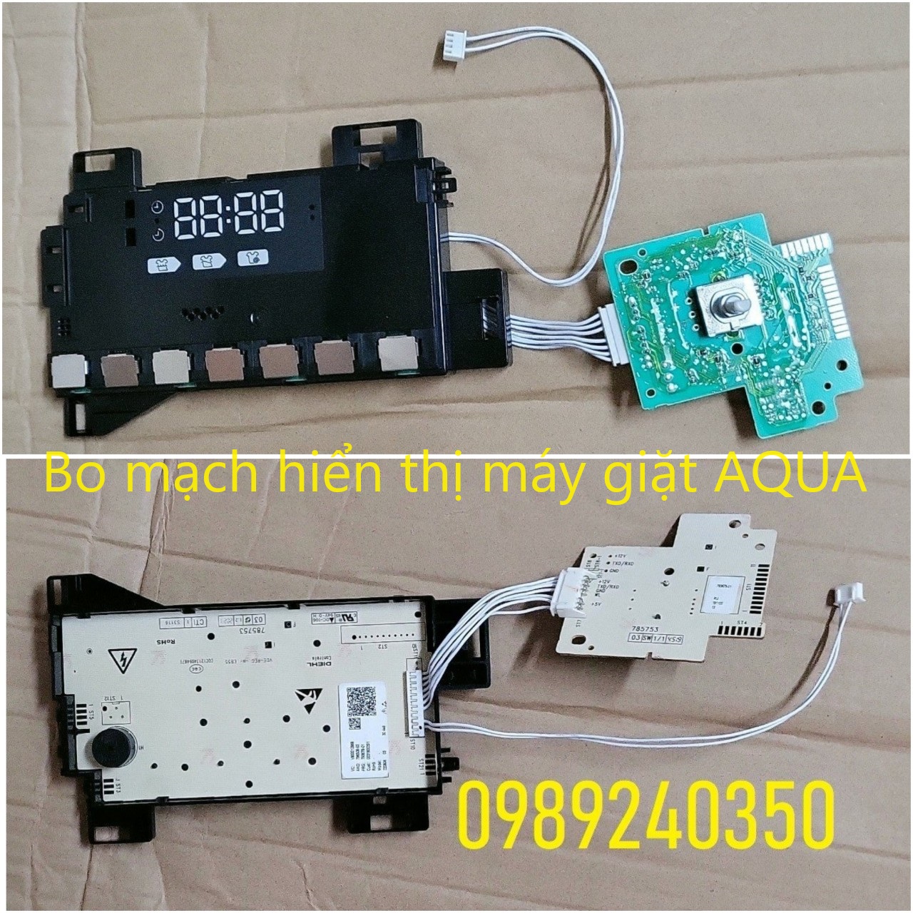 Bo mạch hiển thị máy giặt aqua aqd - d1005e chính hãng