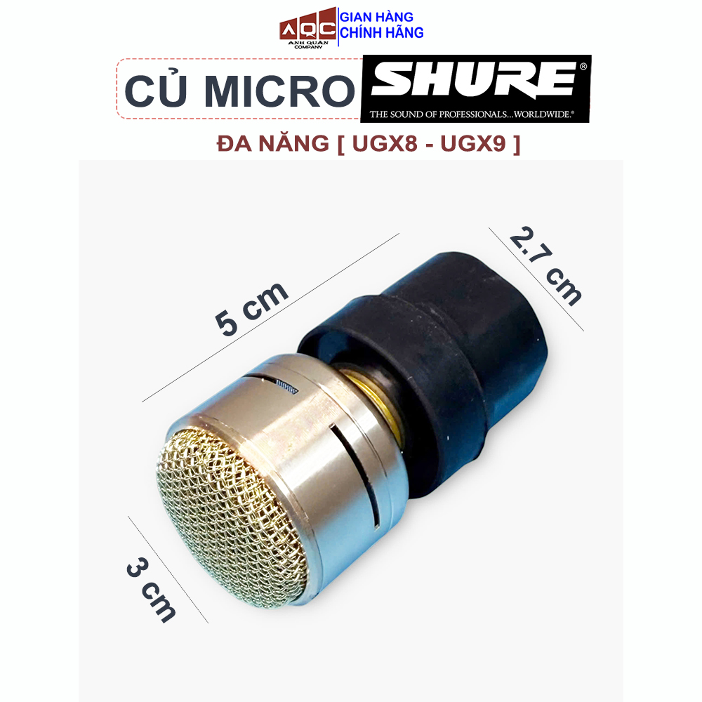 [CHÍNH HÃNG] Lõi Micro Củ Mic SHURE UGX 8 UGX 9 Mạ Vàng đẹp chống hú hiệu quả