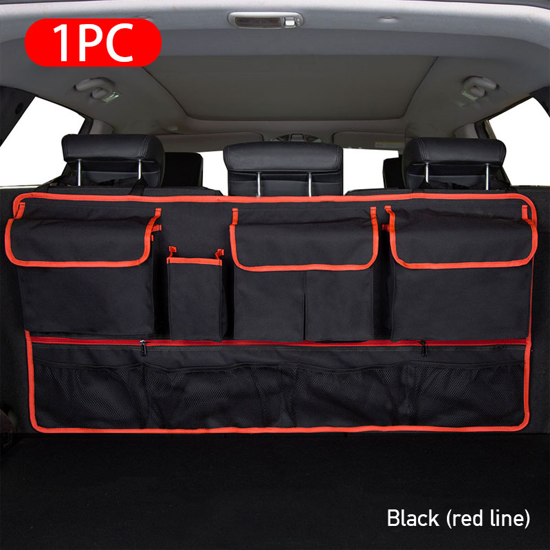 Multi-Pocket Car Trunk Organizer Hanging Back Seat Storage Bag with 9 Pockets Waterproof Oxford Cloth Universal Storage Pocket