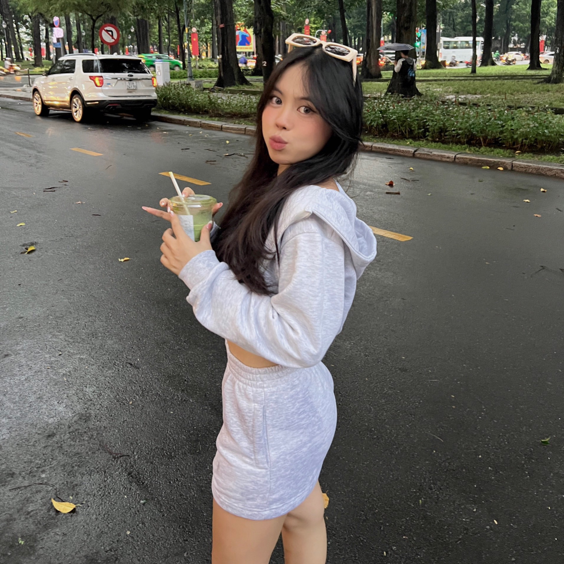 Quần Short thun nỉ cotton, Basic Sweatshorts AUGETY