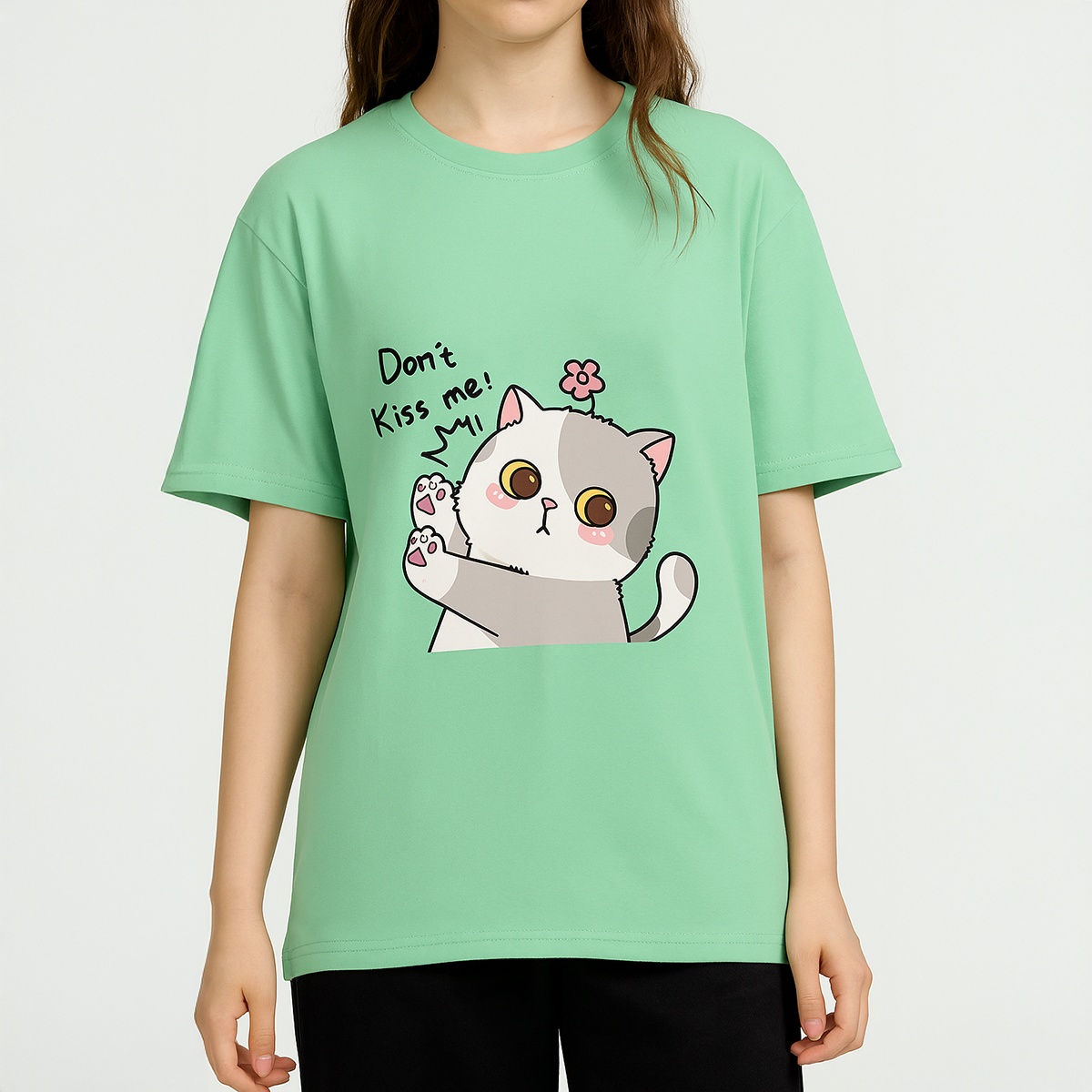 Aua%20n%20Co%20Cat%20printed%20Half%20sleeves%20T-shirts%20for%20Women%20and%20Girls%20-%20Image%202