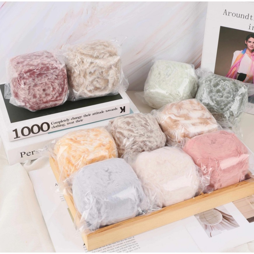 Len lông thỏ cuộn 100g siêu mềm mịn