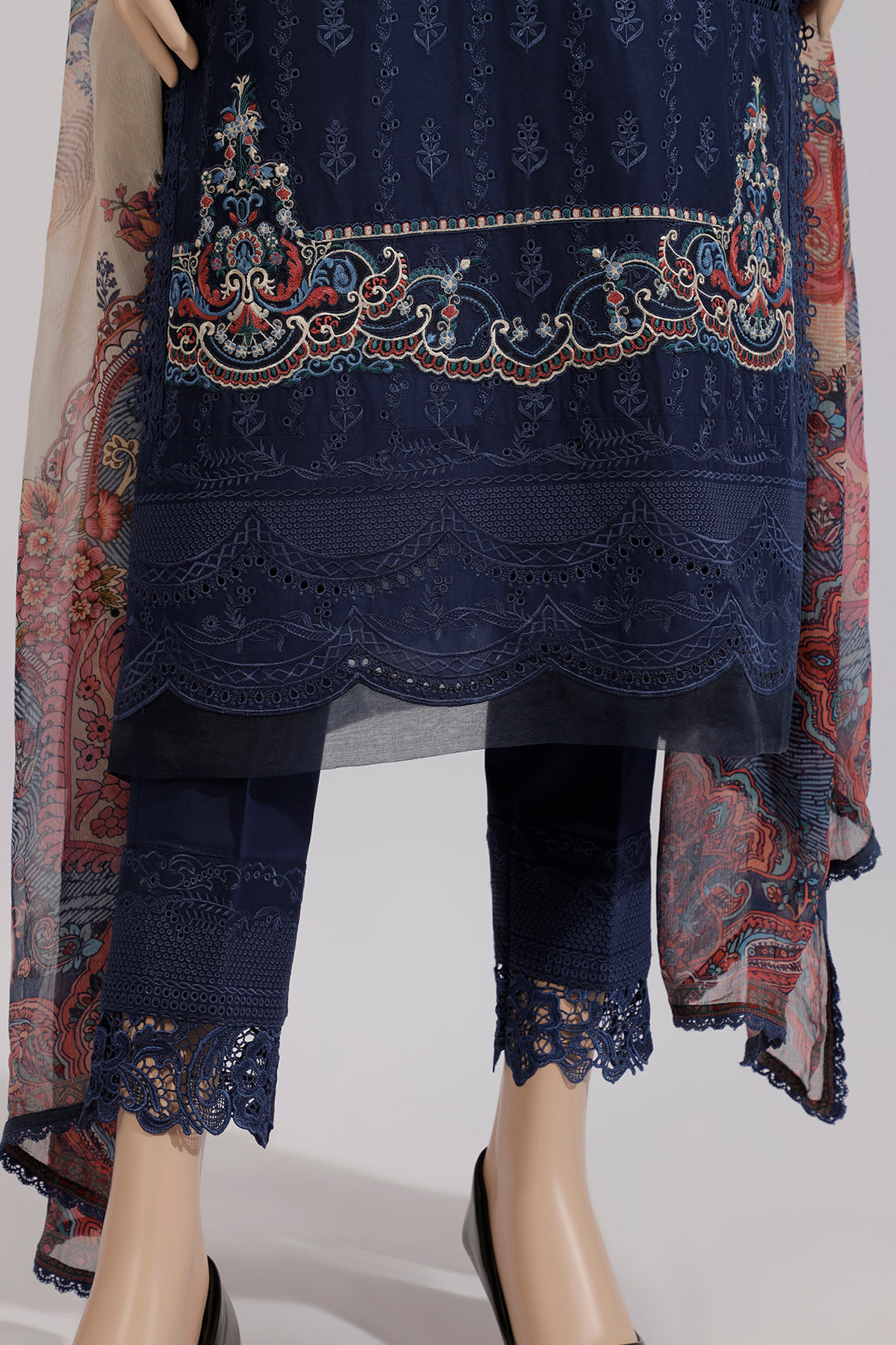Saya Unstitched Jacquard Embroidered 2 Piece (Shirt/Dupatta) Suit For Women / Fabric For Women - CHIKANKARI VOL # 03 - WU2P-3850. 