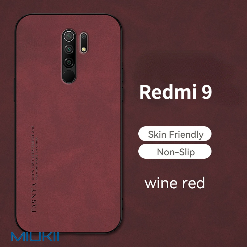 Case Redmi 9 Soft Phone Case Authentic Camera Protection Luxury Leather Cover Sheep Bark Casing For Xiaomi Redmi9 M2004J19G M2004J19C