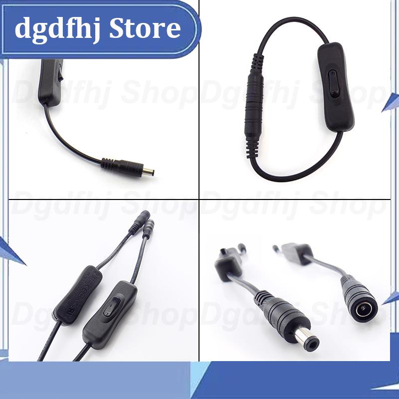 Dgdfhj shop inline 304 switch on off with female to male power supply cable 5.5x2.1mm dc 5v 12v 24v connector extension cord wire